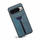 For Google Pixel 10 Pro XL Denior D07 DV Elastic Card Slot PU Back Cover Phone Case(Blue) - 3