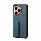 For Huawei Pura 80 5G Denior D07 DV Elastic Card Slot PU Back Cover Phone Case(Blue) - 1