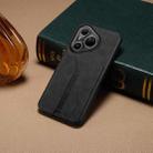 For Huawei Pura 80 Ultra 5G Denior D07 DV Elastic Card Slot PU Back Cover Phone Case(Black) - 2