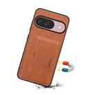 For Google Pixel 10 Pro / Pixel 10 Denior D08 PU Single Card Slot Holder Phone Case(Brown) - 3