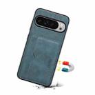 For Google Pixel 10 Pro XL Denior D08 PU Single Card Slot Holder Phone Case(Blue) - 3