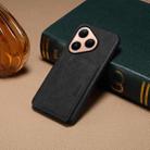 For Huawei Pura 80 5G Denior D08 PU Single Card Slot Holder Phone Case(Black) - 2