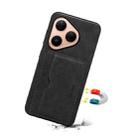 For Huawei Pura 80 5G Denior D08 PU Single Card Slot Holder Phone Case(Black) - 3