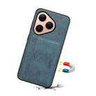 For Huawei Pura 80 5G Denior D08 PU Single Card Slot Holder Phone Case(Blue) - 3