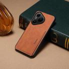 For Huawei Pura 80 Pro 5G Denior D08 PU Single Card Slot Holder Phone Case(Brown) - 2