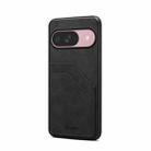 For Google Pixel 10 Pro / Pixel 10 Denior D09 PU Dual Card Slot Back Cover Phone Case(Black) - 1