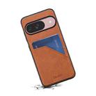 For Google Pixel 10 Pro / Pixel 10 Denior D09 PU Dual Card Slot Back Cover Phone Case(Brown) - 3