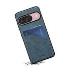 For Google Pixel 10 Pro / Pixel 10 Denior D09 PU Dual Card Slot Back Cover Phone Case(Blue) - 3