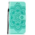 For Motorola Moto Edge Plus Mandala Embossing Pattern Horizontal Flip PU Leather Case with Holder & Card Slots & Walle & Lanyard(Green) - 2