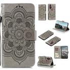 For Motorola Moto Edge Plus Mandala Embossing Pattern Horizontal Flip PU Leather Case with Holder & Card Slots & Walle & Lanyard(Gray) - 1