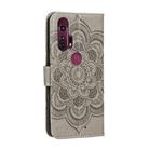 For Motorola Moto Edge Plus Mandala Embossing Pattern Horizontal Flip PU Leather Case with Holder & Card Slots & Walle & Lanyard(Gray) - 3