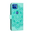 For Motorola Moto G 5G Plus Mandala Embossing Pattern Horizontal Flip PU Leather Case with Holder & Card Slots & Walle & Lanyard(Green) - 3