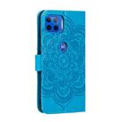 For Motorola Moto G 5G Plus Mandala Embossing Pattern Horizontal Flip PU Leather Case with Holder & Card Slots & Walle & Lanyard(Blue) - 3