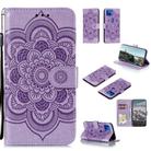 For Motorola Moto G 5G Plus Mandala Embossing Pattern Horizontal Flip PU Leather Case with Holder & Card Slots & Walle & Lanyard(Purple) - 1