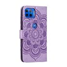 For Motorola Moto G 5G Plus Mandala Embossing Pattern Horizontal Flip PU Leather Case with Holder & Card Slots & Walle & Lanyard(Purple) - 3