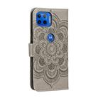 For Motorola Moto G 5G Plus Mandala Embossing Pattern Horizontal Flip PU Leather Case with Holder & Card Slots & Walle & Lanyard(Gray) - 3