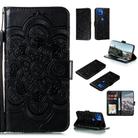 For Motorola Moto G 5G Plus Mandala Embossing Pattern Horizontal Flip PU Leather Case with Holder & Card Slots & Walle & Lanyard(Black) - 1