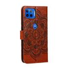 For Motorola Moto G 5G Plus Mandala Embossing Pattern Horizontal Flip PU Leather Case with Holder & Card Slots & Walle & Lanyard(Brown) - 3