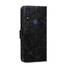 For Motorola Moto E6s (2020) Mandala Embossing Pattern Horizontal Flip PU Leather Case with Holder & Card Slots & Walle & Lanyard(Black) - 3