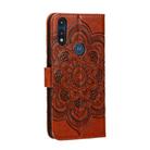 For Motorola Moto E6s (2020) Mandala Embossing Pattern Horizontal Flip PU Leather Case with Holder & Card Slots & Walle & Lanyard(Brown) - 3