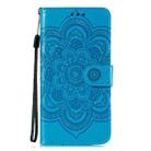 For Motorola Moto G Power Mandala Embossing Pattern Horizontal Flip PU Leather Case with Holder & Card Slots & Walle & Lanyard(Blue) - 2