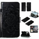 For Motorola Moto G Power Mandala Embossing Pattern Horizontal Flip PU Leather Case with Holder & Card Slots & Walle & Lanyard(Black) - 1