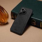 For Huawei Pura 80 Pro 5G Denior D09 PU Dual Card Slot Back Cover Phone Case(Black) - 2
