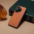 For Huawei Pura 80 Pro 5G Denior D09 PU Dual Card Slot Back Cover Phone Case(Brown) - 2