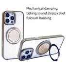 For iPhone 15 Pro Semi-Transparent 360 Rotation Holder MagSafe Phone Case(Desert Gold) - 3