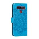 For LG K41S / K51S Mandala Embossing Pattern Horizontal Flip PU Leather Case with Holder & Card Slots & Walle & Lanyard(Blue) - 3