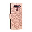 For LG K41S / K51S Mandala Embossing Pattern Horizontal Flip PU Leather Case with Holder & Card Slots & Walle & Lanyard(Rose Gold) - 3