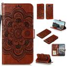 For LG K41S / K51S Mandala Embossing Pattern Horizontal Flip PU Leather Case with Holder & Card Slots & Walle & Lanyard(Brown) - 1