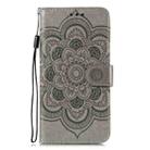 For LG K61 Mandala Embossing Pattern Horizontal Flip PU Leather Case with Holder & Card Slots & Walle & Lanyard(Gray) - 2