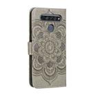 For LG K61 Mandala Embossing Pattern Horizontal Flip PU Leather Case with Holder & Card Slots & Walle & Lanyard(Gray) - 3