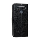 For LG K61 Mandala Embossing Pattern Horizontal Flip PU Leather Case with Holder & Card Slots & Walle & Lanyard(Black) - 2