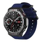 For Amazfit T-Rex 3 xDfind Ring Buckle Nylon Canvas Watch Band(Midnight Blue) - 1
