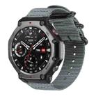 For Amazfit T-Rex 3 xDfind Ring Buckle Nylon Canvas Watch Band(Grey) - 1