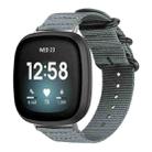 For Fitbit Versa 4 / 3 / Sense 2 / Sense xDfind Ring Buckle Nylon Canvas Watch Band(Grey) - 1