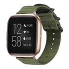 For Fitbit Versa 2 / Versa / Versa Lite xDfind Ring Buckle Nylon Canvas Watch Band(Army Green) - 1