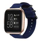 For Fitbit Versa 2 / Versa / Versa Lite xDfind Ring Buckle Nylon Canvas Watch Band(Midnight Blue) - 1