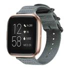 For Fitbit Versa 2 / Versa / Versa Lite xDfind Ring Buckle Nylon Canvas Watch Band(Grey) - 1