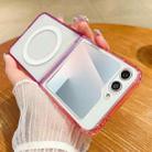 For Samsung Galaxy Z Flip6 Contrast Color Gradient Transparent MagSafe Phone Case(Purple Pink + Light Purple) - 1