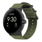 For Google Pixel Watch / Watch2 / Watch3 41mm xDfind Ring Buckle Nylon Canvas Watch Band(Army Green) - 1