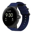 For Google Pixel Watch / Watch2 / Watch3 41mm xDfind Ring Buckle Nylon Canvas Watch Band(Midnight Blue) - 1