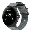 For Google Pixel Watch / Watch2 / Watch3 41mm xDfind Ring Buckle Nylon Canvas Watch Band(Grey) - 1