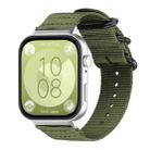 For Huawei Watch Fit4 / Fit4 Pro / Fit3 xDfind Ring Buckle Nylon Canvas Watch Band(Army Green) - 1