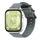 For Huawei Watch Fit4 / Fit4 Pro / Fit3 xDfind Ring Buckle Nylon Canvas Watch Band(Grey) - 1