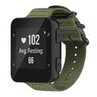 For Garmin Forerunner 35 / 30 / 35J xDfind Ring Buckle Nylon Canvas Watch Band(Army Green) - 1