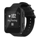 For Garmin Forerunner 35 / 30 / 35J xDfind Ring Buckle Nylon Canvas Watch Band(Black) - 1