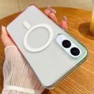 For Samsung Galaxy S25 Edge 5G Contrast Color Gradient Transparent MagSafe Phone Case(Blue Green + Pink) - 1